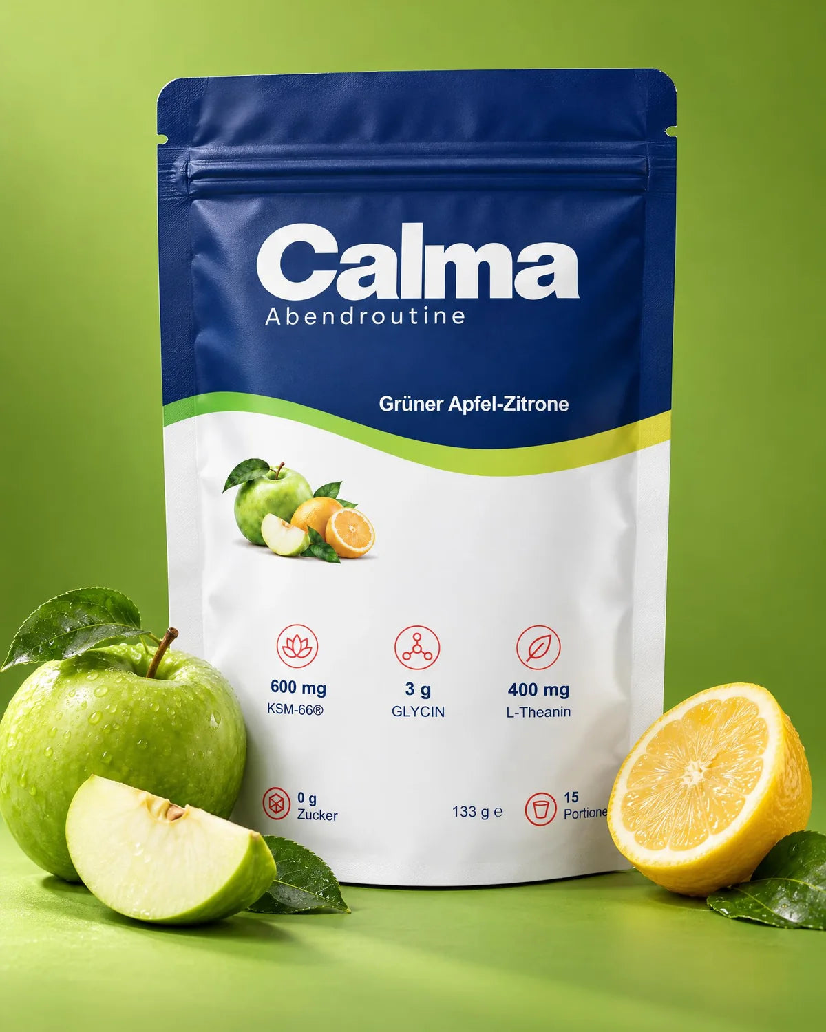 Calma Grüner Apfel Zitrone, Standbeutel mit 15 Portionen