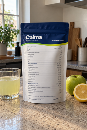 Calma Grüner Apfel Zitrone Rückseite mit Nährwerten