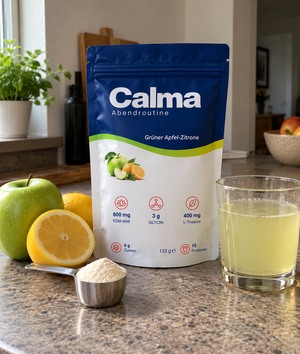 Calma Grüner Apfel Zitrone mit Messlöffel Pulver